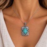 Pingente com turquesa 7258