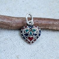 Pingente coração cloisonne 8400 Pingente coração cloisonne 8400