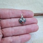 Pingente coração cloisonne 8400