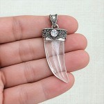 Pingente presa com cristal e topazio 7702