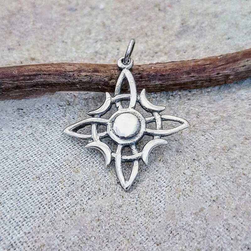 Pingente nó de bruxa em prata 925 - Prataria Mudra