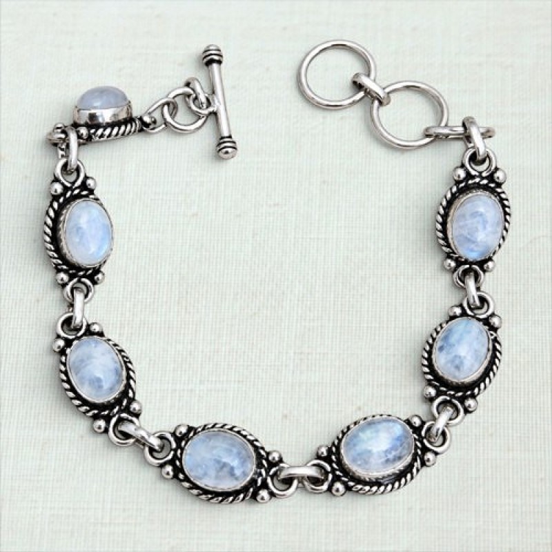 Pulseira com pedra da lua 11275