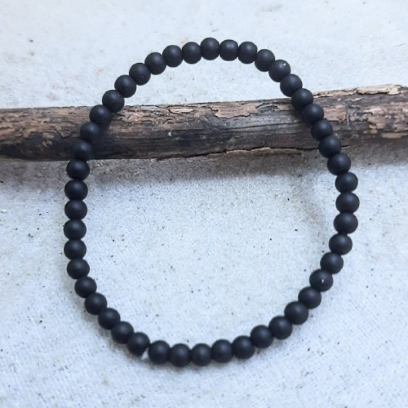 Pulseira obsidiana elástico 14023