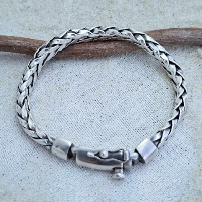 Pulseira trança fio quadrado 12636 Pulseira trança fio quadrado 12636