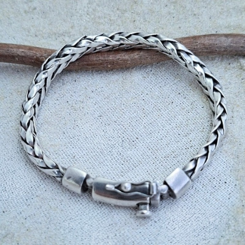 Pulseira trança fio quadrado 12636 Pulseira trança fio quadrado 12636